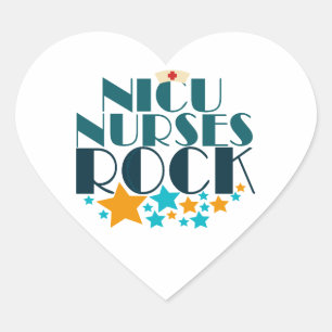 NICU Nurses Rock Hart Sticker