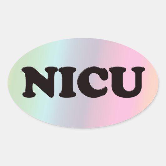 NICU OVALE STICKER (Voorkant)
