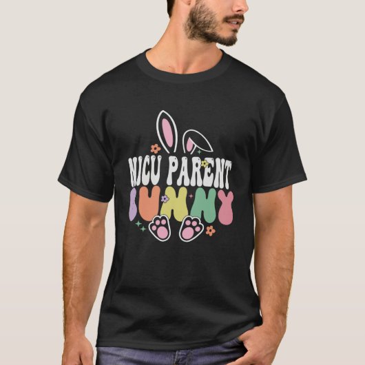 Nicu Parent Bunny Easter Day Groovy Family Matchi T-shirt (Voorkant)