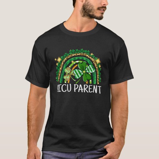 Nicu Parent Rainbow Lucky St Patrick's Day Shamroc T-shirt (Voorkant)