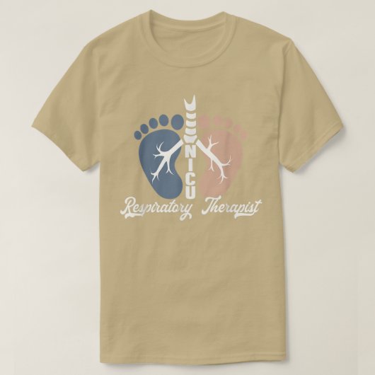 Nicu Respiratory Therapist Rrt Credential Lung Squ T-shirt (Design voorkant)