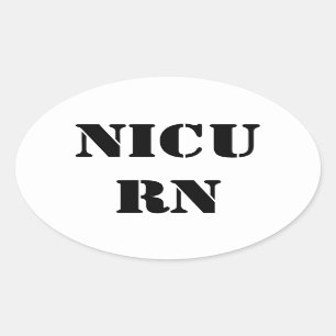 NICU RN OVALE STICKER