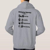 NICU RN Verpleegkundigen hoodie - middenontwerp (Achterkant)
