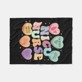 Nicu Valentine Nicu Nurse Valentines Day Icu Nurse Fleece Deken (Voorkant (Horizontaal))