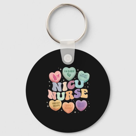 Nicu Valentine Nicu Nurse Valentines Day Icu Nurse Sleutelhanger (Voorkant)