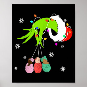 Nicu Verloskundige Bevalling Verpleegster Kerstman Poster