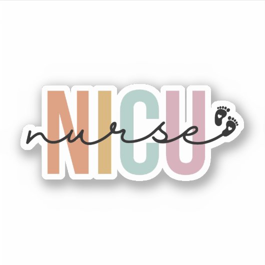 NICU Verpleegkundige Gift Neonatale Intensive Care Sticker (Voorkant)