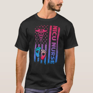Nicu Verpleegkundige Vlag Retro Verpleegkundige I T-shirt