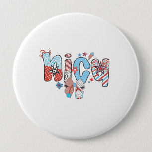 NICU verpleegster 4 juli Amerikaanse verpleegster Ronde Button 4,0 Cm