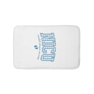 NICU-verpleegster babyvoeten geruite letter shirt  Badmat