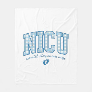 NICU-verpleegster babyvoeten geruite letter shirt Fleece Deken