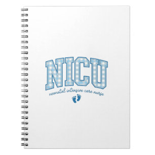 NICU-verpleegster babyvoeten geruite letter shirt Notitieboek