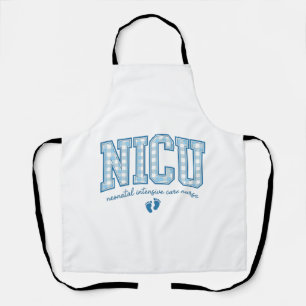 NICU-verpleegster babyvoeten geruite letter shirt Schort