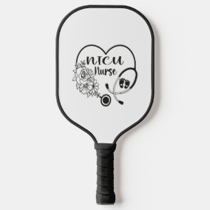 Nicu Verpleegster Bloemenhart Stethoscoop Pickleball Paddle