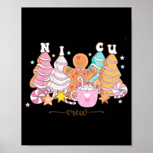 Nicu-verpleegster Kerst Gemberkoek Neonatale Inten Poster