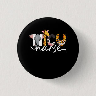 Nicu Verpleegster Leuke Safari Baby Dieren Verplee Ronde Button 3,2 Cm