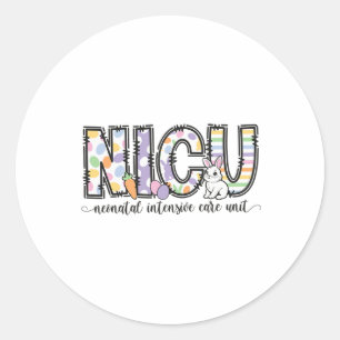 Nicu-verpleegster Pasen Lente Neonatale Intensive Ronde Sticker