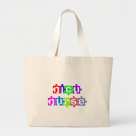 NICU VERPLEEGSTER PUZZEL STUK GROTE TOTE BAG (Voorkant)