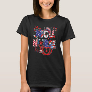 Nicu-verpleegster stethoscoop 4 juli verpleegster t-shirt