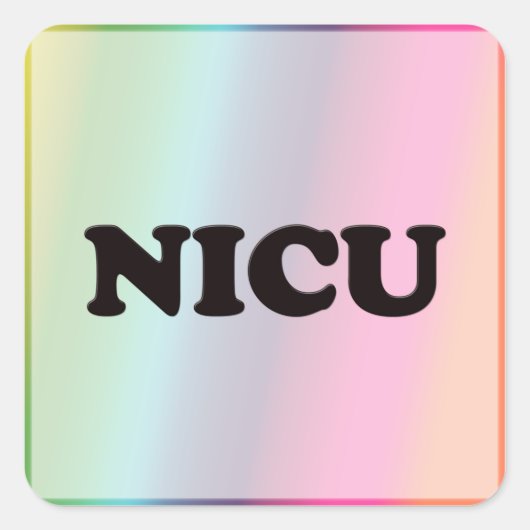 NICU VIERKANTE STICKER (Voorkant)