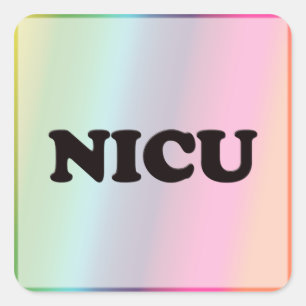 NICU VIERKANTE STICKER