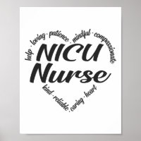 NICU Zurse Heart Word Cloud