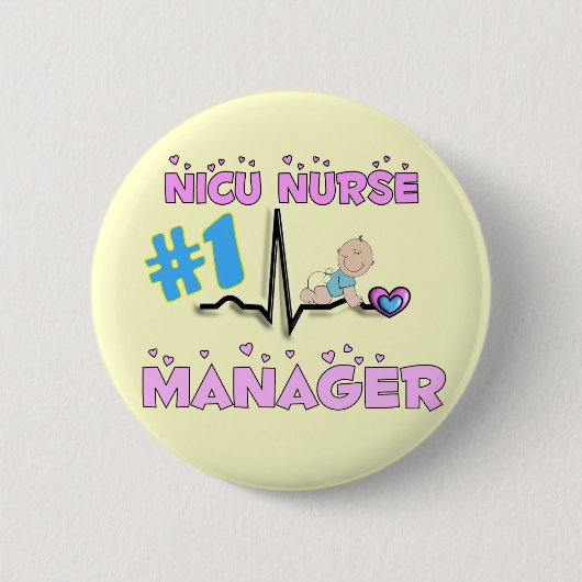 NICU Zurse Manager Gifts Ronde Button 5,7 Cm (Voorkant)