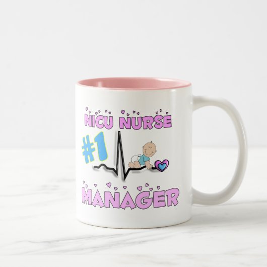 NICU Zurse Manager Gifts Tweekleurige Koffiemok (Rechts)