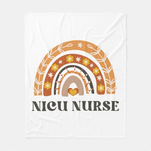 NICU Zurse regenboog Fleece Deken (Voorkant)