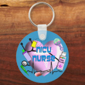 NICU Zurse Roze Ontwerp van het Hart Sleutelhanger (Voorkant)