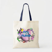 NICU Zurse Roze Ontwerp van het Hart Tote Bag (Voorkant)