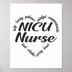 NICU Zurse Word Cloud Poster