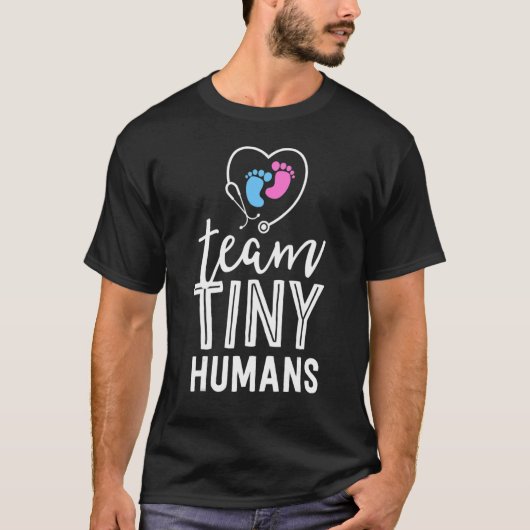 NICU Zuster Team Tiny Humans Neonatale ICU Verplee T-shirt (Voorkant)