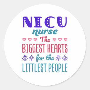 NICU Zuurste Grootste Harten voor Littlest Mensen Ronde Sticker