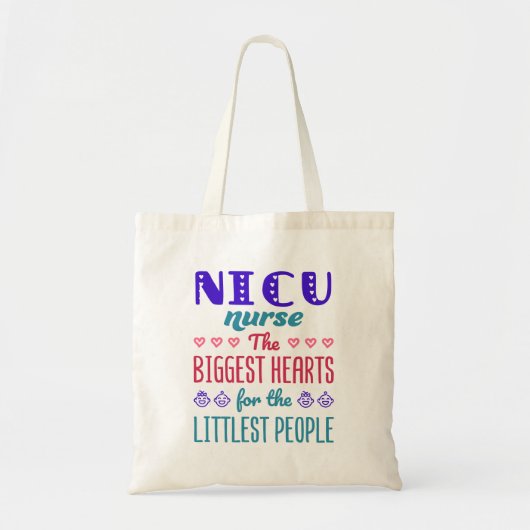 NICU Zuurste Grootste Harten voor Littlest Mensen Tote Bag (Voorkant)