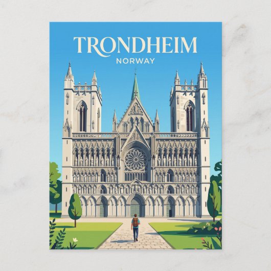 Nidaros-domkerk Noorwegen Briefkaart (Voorkant)