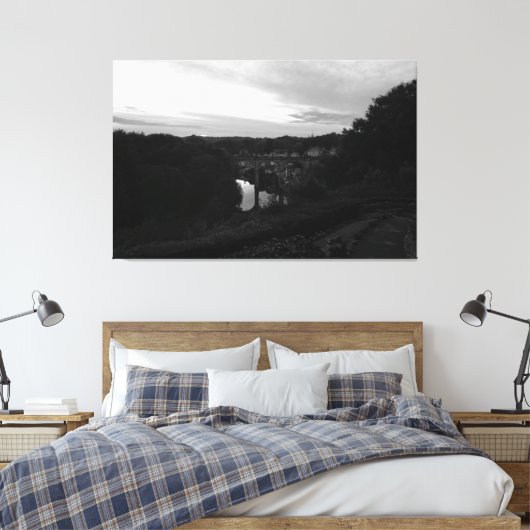 Nidd Gorge At Dusk Canvas Afdruk (Insitu (Slaapkamer))
