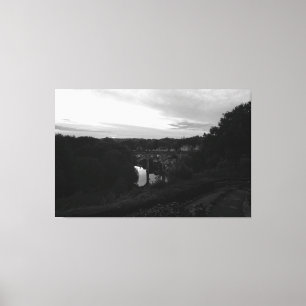 Nidd-kloof bij schemering canvas afdruk