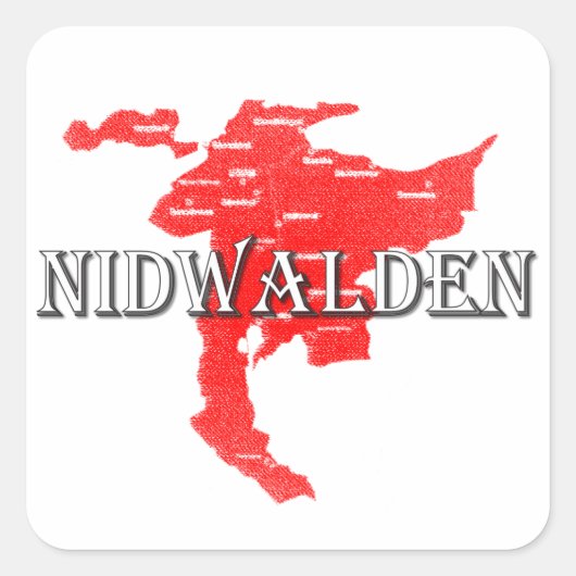 Nidwald Vierkante Sticker (Voorkant)