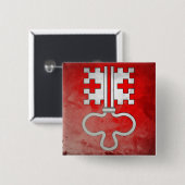 Nidwalden Vierkante Button 5,1 Cm (Voorkant /achterkant)