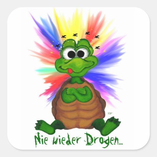 Nie wieder Drogen Vierkante Sticker (Voorkant)