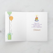 Niece 13th Birthday 4 Layered Cake Slice Kaart (Binnen)