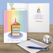 Niece 13th Birthday 4 Layered Cake Slice Kaart