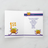 Niece 1st Halloween Happy Pumpkin Kaart (Binnen)