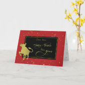 Niece 2021 Chinese nieuwjaars Confetti Kaart (Gele Bloem)