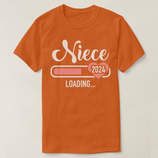 Niece 2024 laden voor zwangerschapsaankondiging t-shirt (Design voorkant)