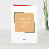 Niece add name foto red yellow jarig verjaardagsda kaart (Achterkant)