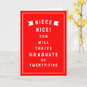 Niece Afstuderen 2025 Kaart (Gele Bloem)