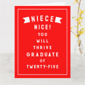 Niece Afstuderen 2025 Kaart (Gele Bloem)