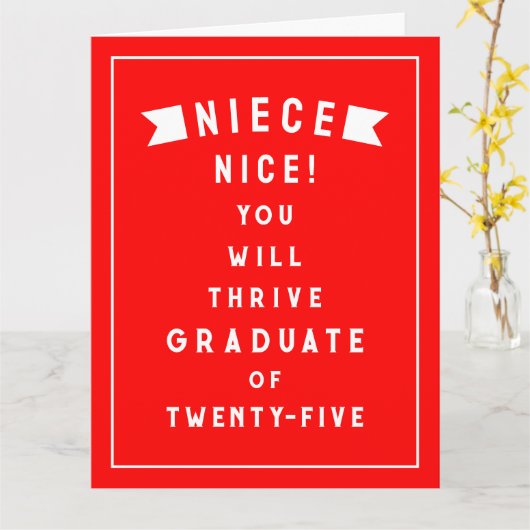 Niece Afstuderen 2025 Kaart (Gele Bloem)